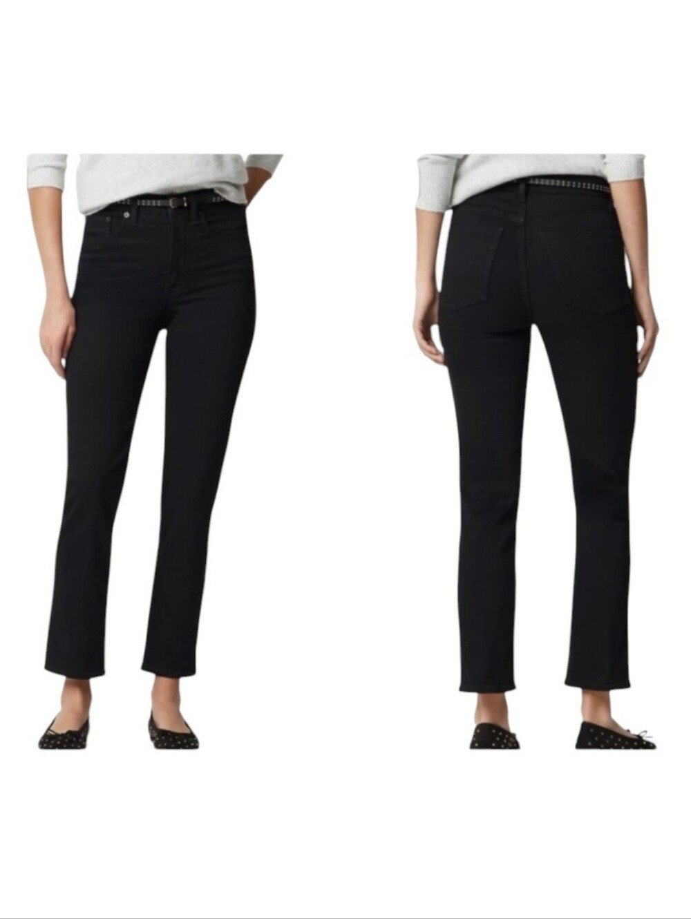 NWT J. Crew Black stovepipe straight jean in signature stretch Black Size 28P